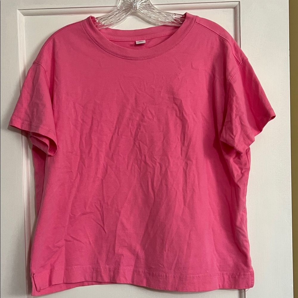 Old Navy Vibrant Pink Crewneck Tee